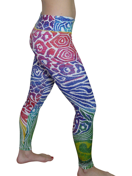 Colorblock Animal Print Leggings