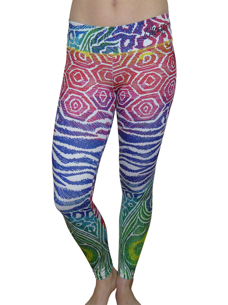 Colorblock Animal Print Leggings