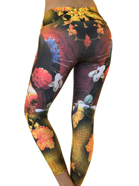 SMOKING GEISHA COMPRESSION PANTS