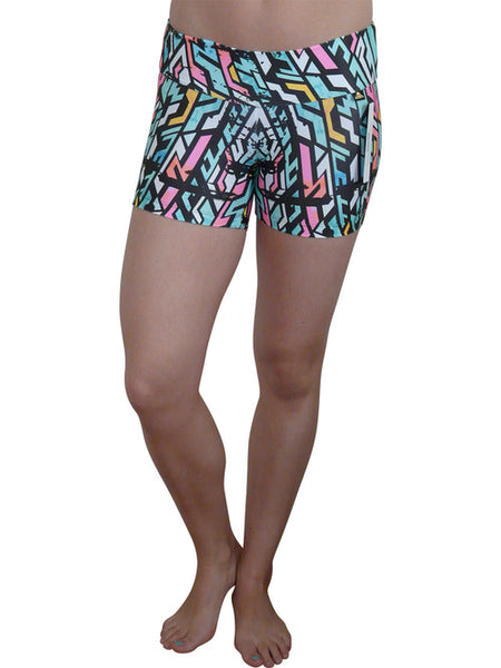 Pastel Maze Compression Shorts