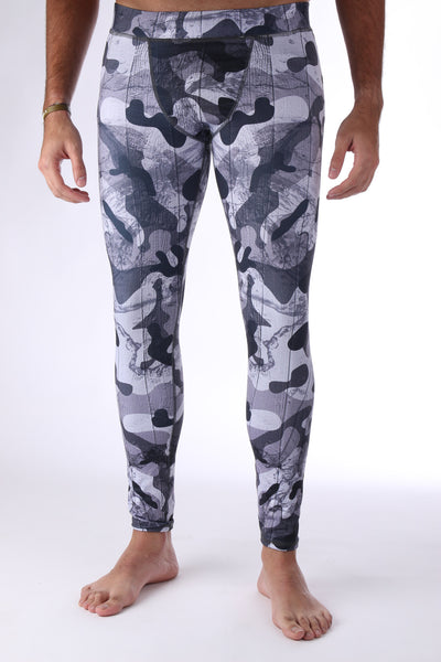 Grey Camo Mens Tights