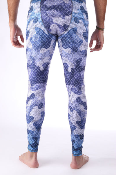 Blue Camo Mens Tights