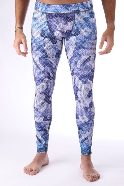 Blue Camo Mens Tights