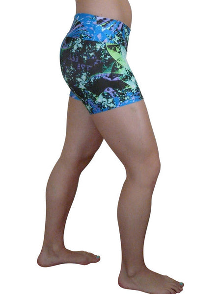 Blue Green Bliss Compression Shorts