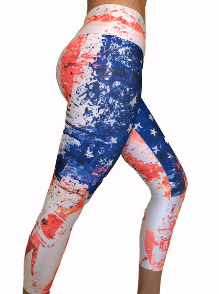 Burnout American Flag Compression Pant