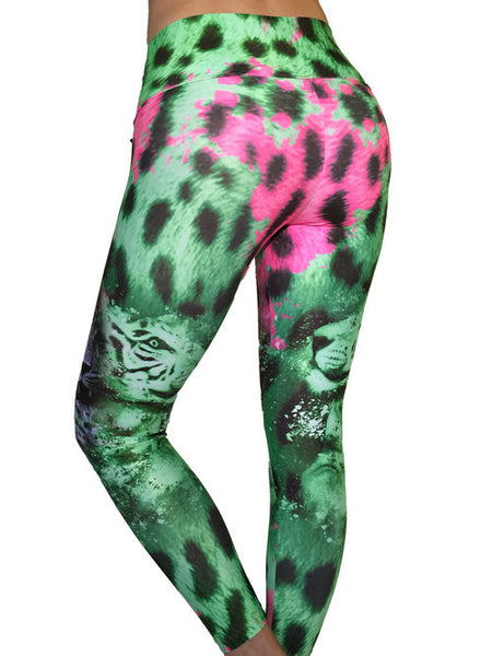 FASHIONABLE CHEETAH COMPRESSION PANTS