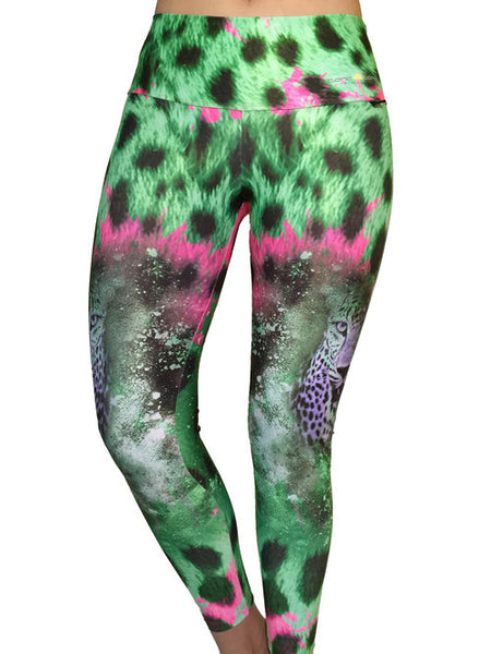 FASHIONABLE CHEETAH COMPRESSION PANTS