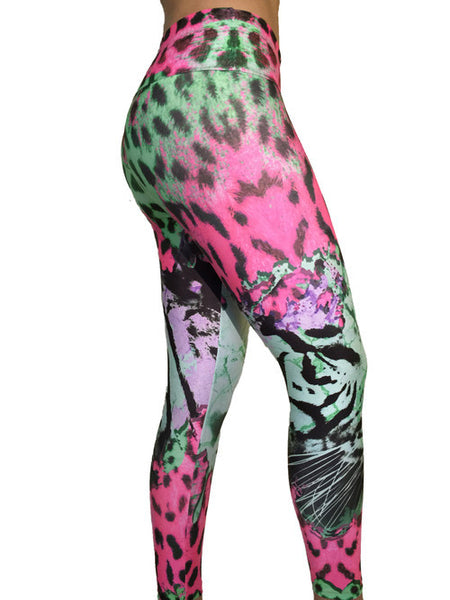 FASHIONABLE CHEETAH COMPRESSION PANTS