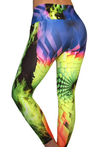 GEOMETRIC GODDESS COMPRESSION PANTS