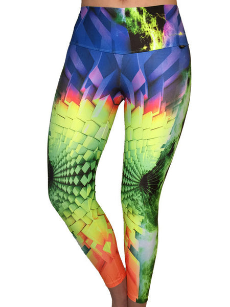 GEOMETRIC GODDESS COMPRESSION PANTS