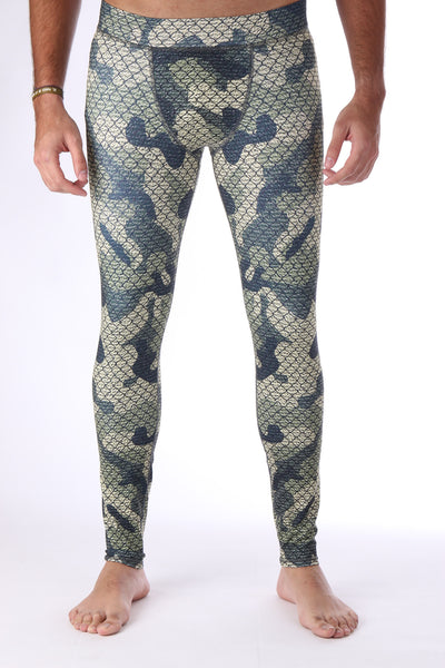 Green Camo Mens Tights