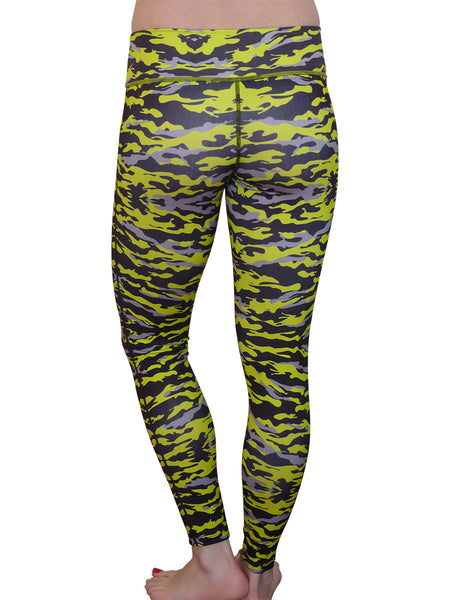 Lime Green Camo Leggings