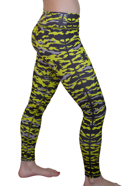 Lime Green Camo Leggings