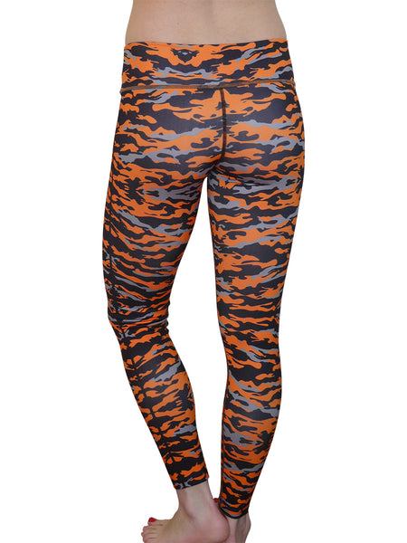 Orange and Black Camo Leggings