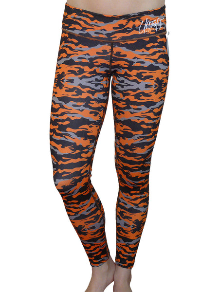 Orange and Black Camo Leggings