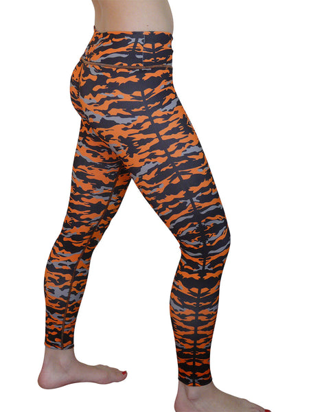 Orange and Black Camo Leggings