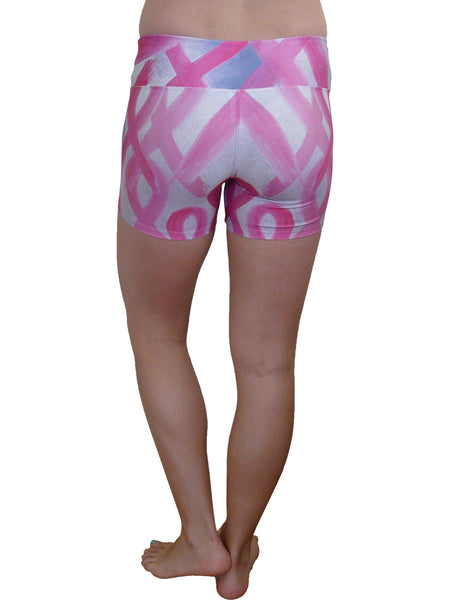 Stroked Pink Ribbon Shorts