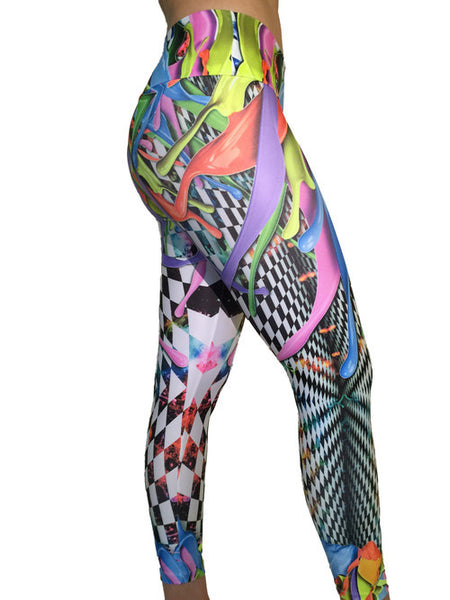 PRETTY PAINT TRAILS COMPRESSION PANTS