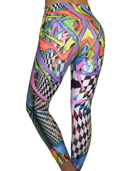 PRETTY PAINT TRAILS COMPRESSION PANTS