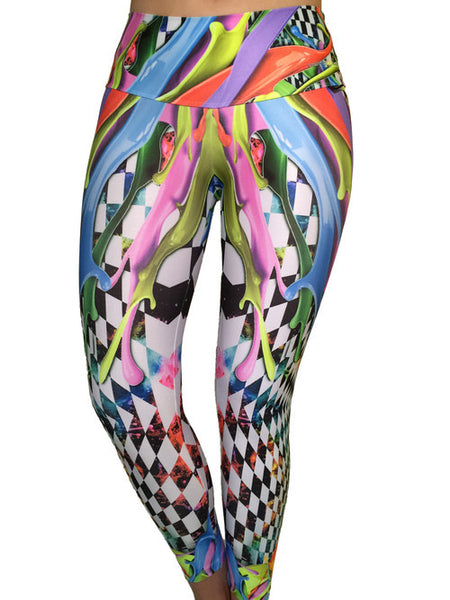 PRETTY PAINT TRAILS COMPRESSION PANTS