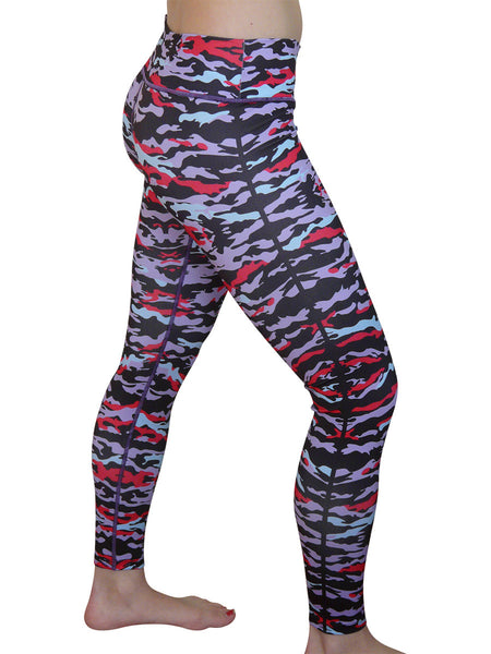 Purple and Black Camo Legging