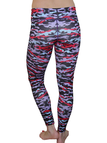 Purple and Black Camo Legging