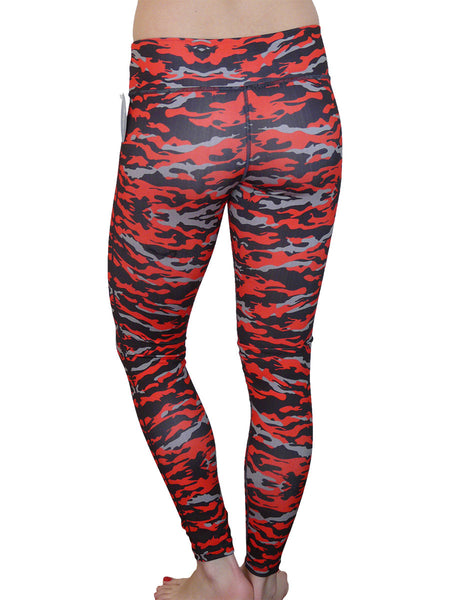 Red and Black Camo Legging