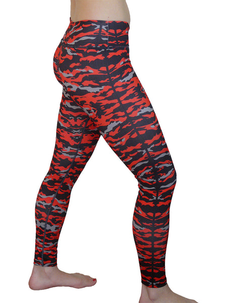 Red and Black Camo Legging