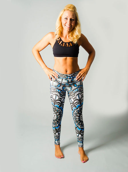 Tribal Blue Leggings