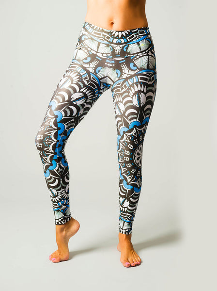 Tribal Blue Leggings