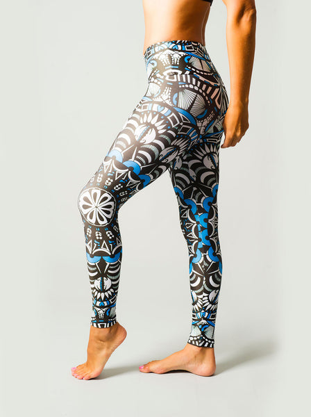 Tribal Blue Leggings