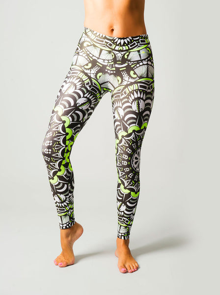 Tribal Green Leggings