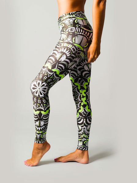 Tribal Green Leggings